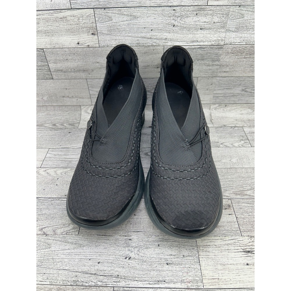 Bzees‎ Womens Black Slip On Energy Wedge Shoes Size 9M
